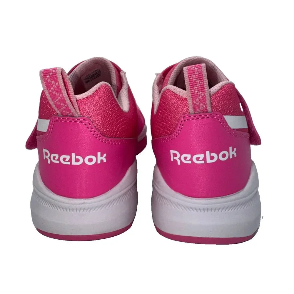 Reebok Equal Fit Kid`s  Running Shoes Girls Pink Slip On Size 7